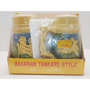 Pair of VTG Rossini Bavarian Tankard Style Salt & Pepper Shakers Japan Sealed